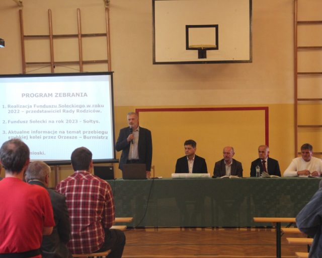 Zebrania sołeckie w Orzeszu – sprawdź harmonogram spotkań