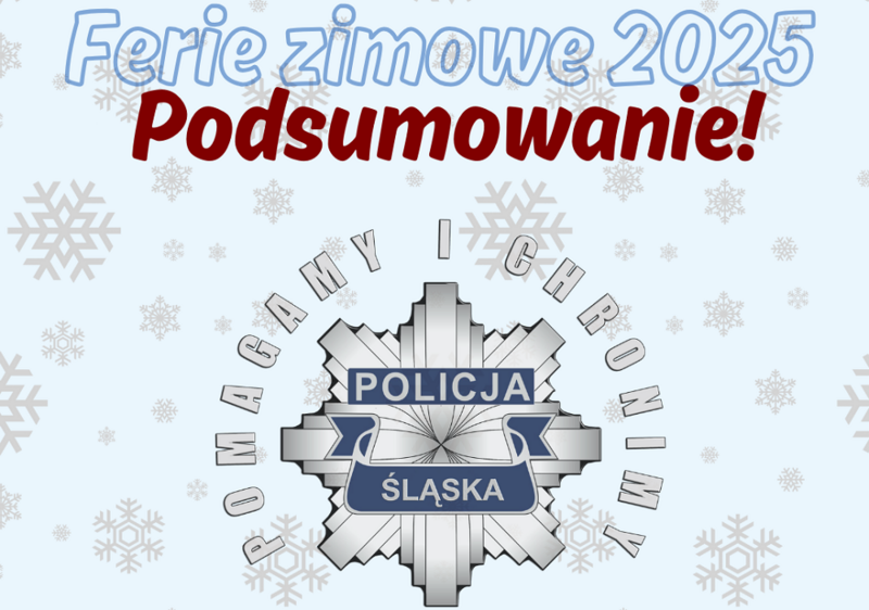 „Bezpieczne ferie 2025” – Śląscy policjanci podsumowali działania