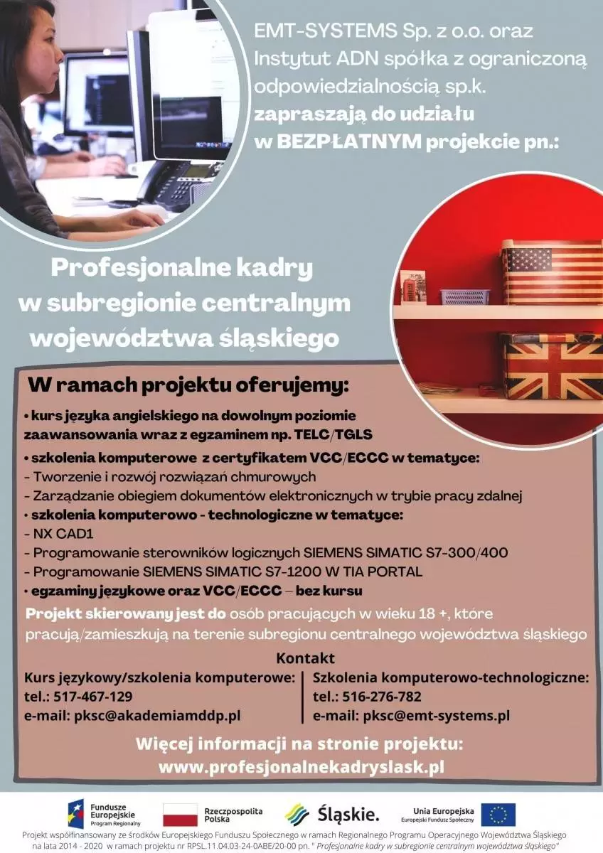 Bezpłatne szkolenia komputerowe dla mieszkańców województwa śląskiego