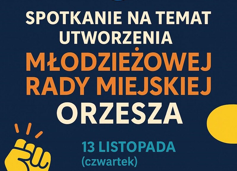 Spotkanie na temat utworzenia Młodzieżowej Rady Miejskiej Orzesza – 13 listopada