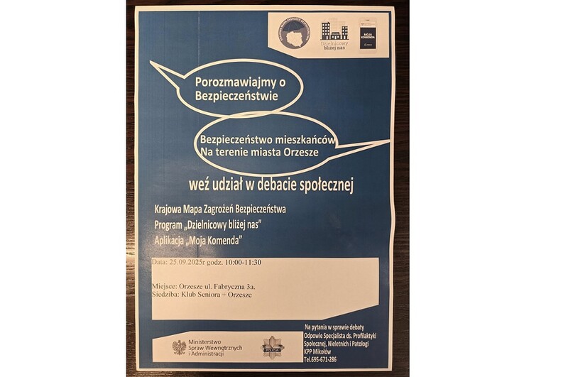 Weź udział w debacie o bezpieczeństwie w Orzeszu!